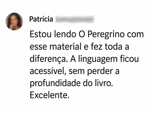 Feedback de Patrícia sobre O Peregrino Explicado